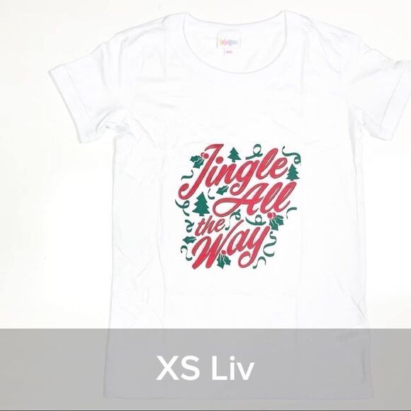 Lularoe Liv Holiday Tee - Size XS - Picture 1 of 2